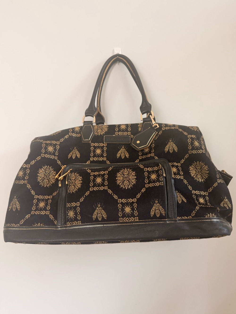 Black and Gold Weekend Bag- Longchamp Duffel